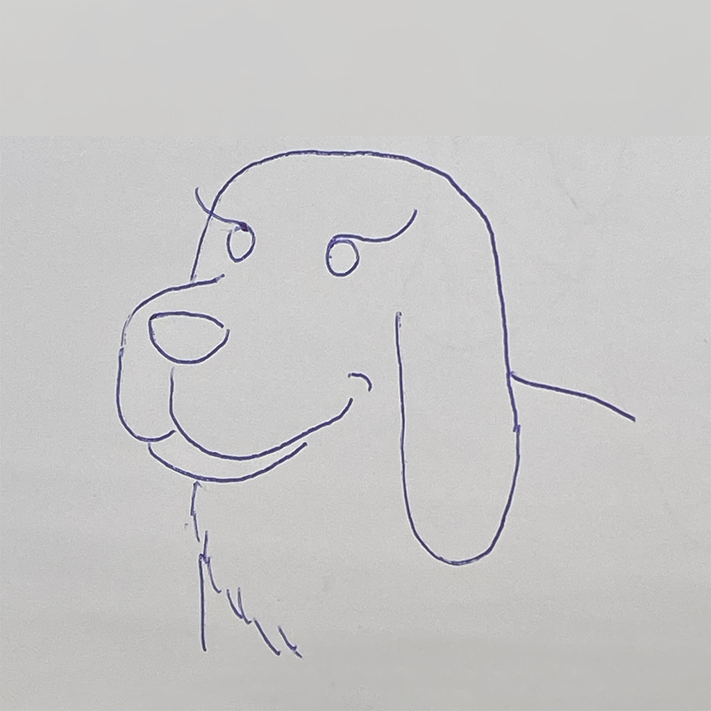 AI tekening hond